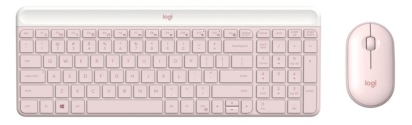 KIT LOGITECH MK470 SLIM TECLADO/MOUSE USB PLUG&PLAY ROSE (920-011312) - 920-011312