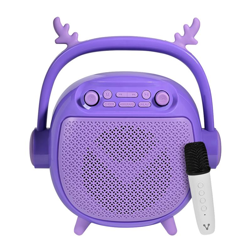 BOCINA VORAGO BT/MSD/USB/3.5 MM MICRÓFONO CON MODOS DE VOZ PURPURA (BSP-205) - bsp-205
