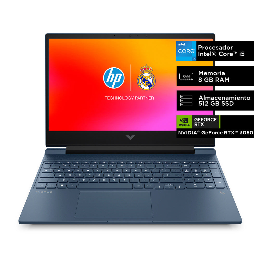 LAPTOP GAMING HP VICTUS  15.6" i5-12450H 8G 512G W11H RTX 3050 A14LCLA - a14lcla