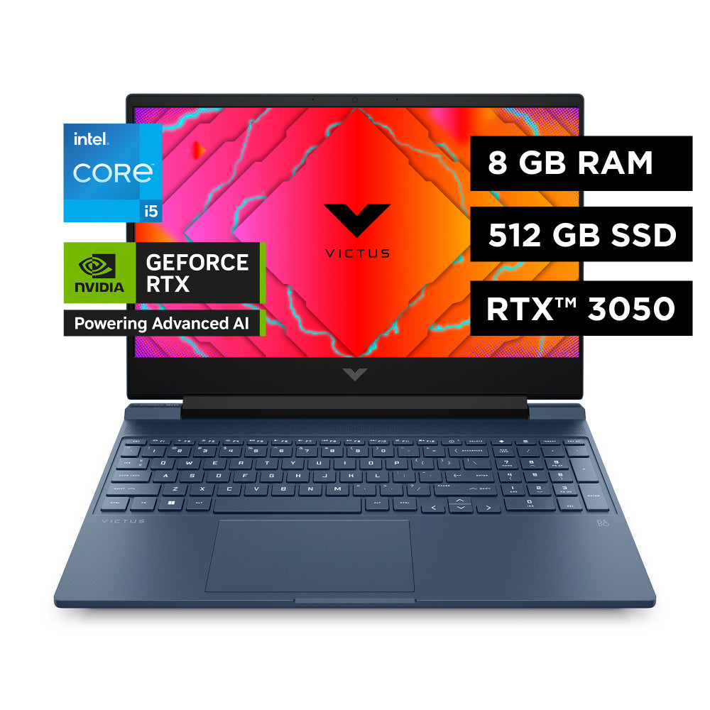LAPTOP GAMING HP VICTUS  15.6" i5-12450H 8G 512G W11H RTX 3050 A14LCLA - a14lcla