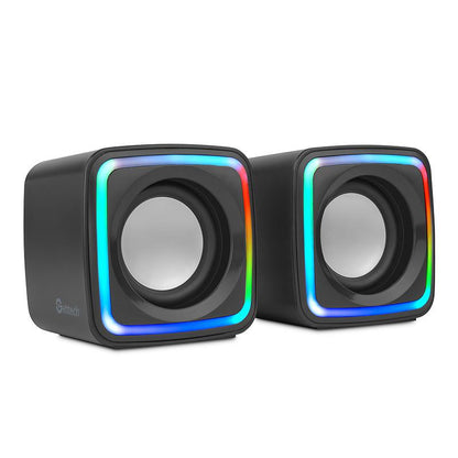 MINI BOCINA RGB 2.1 CON CONTROL DE AUDIO 3.5MM Y USB GUS-ESRWR-01 - gus-esrwr-01