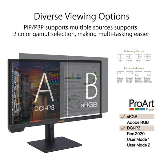 MONITOR ASUS PROART PA24US 23.6"IPS 4K 60HZ USB-C/HDMI/DP - pa24us