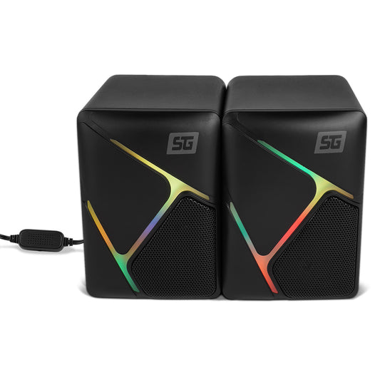 BOCINAS START THE GAME 2.0 3.5MM USB ENERGIA RGB 3WX2 SPK-108 - spk-108